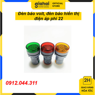 Đèn báo volt, đèn báo hiển thị điện áp phi 22 tbd228