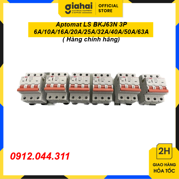 Aptomat LS BKJ63N 3P 6A/10A/16A/20A/25A/32A/40A/50A/63A ( Hàng chính hãng) TBD226