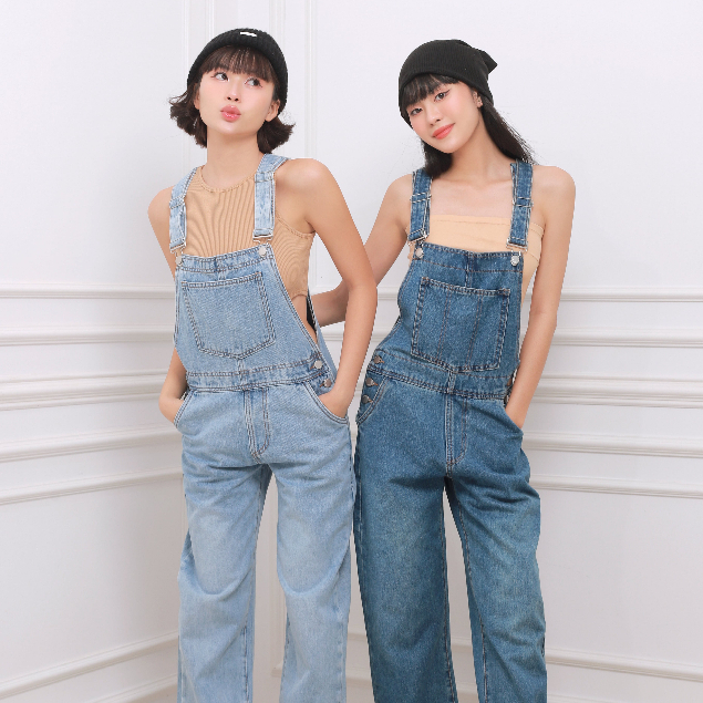 Quần Yếm Jean Dài Ống Rộng TiQi Jeans Y-494 | BigBuy360 - bigbuy360.vn