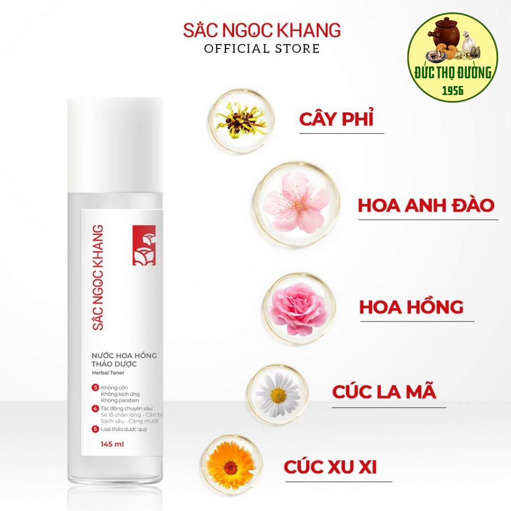 Nước hoa hồng Sắc Ngọc Khang - sạch mịn sáng da, chẳng lo nám sạm