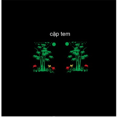 Tem decal hình ảnh cây tre trúc hot trend dán kính xe tải, ô tô