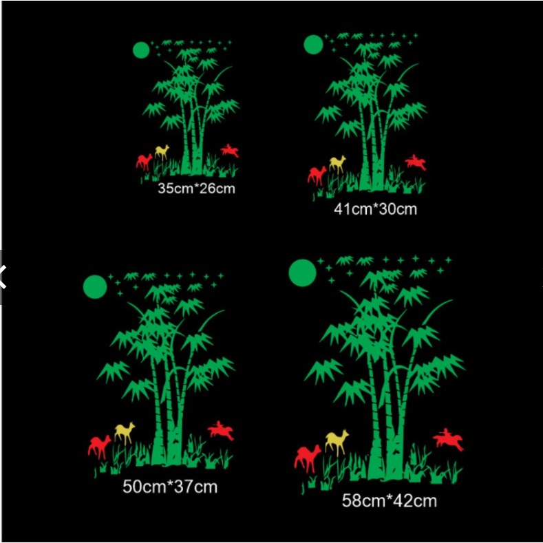 Tem decal hình ảnh cây tre trúc hot trend dán kính xe tải, ô tô