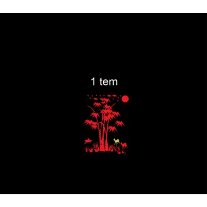 Tem decal hình ảnh cây tre trúc hot trend dán kính xe tải, ô tô