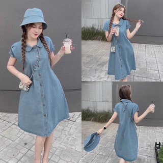 Đầm jean kèm mũ dáng xòe đi chơi xinh (45-65kg - GIAO HOẢ TỐC)