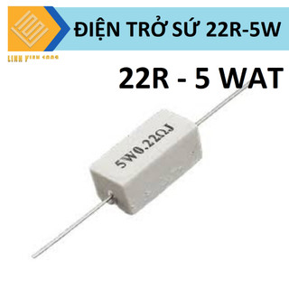 Điện trở công suất 22 ohm 5w điện trở sứ 5w sai số 5%, điện trở 22ohm