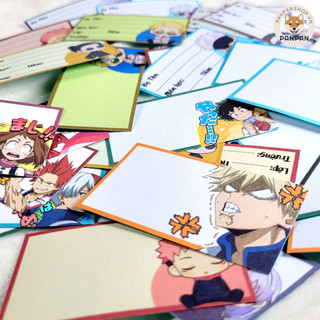 Nhãn vở/Giấy note ghi chú Anime Genshin Impact, Jujutsu Kaisen, My Hero Academia