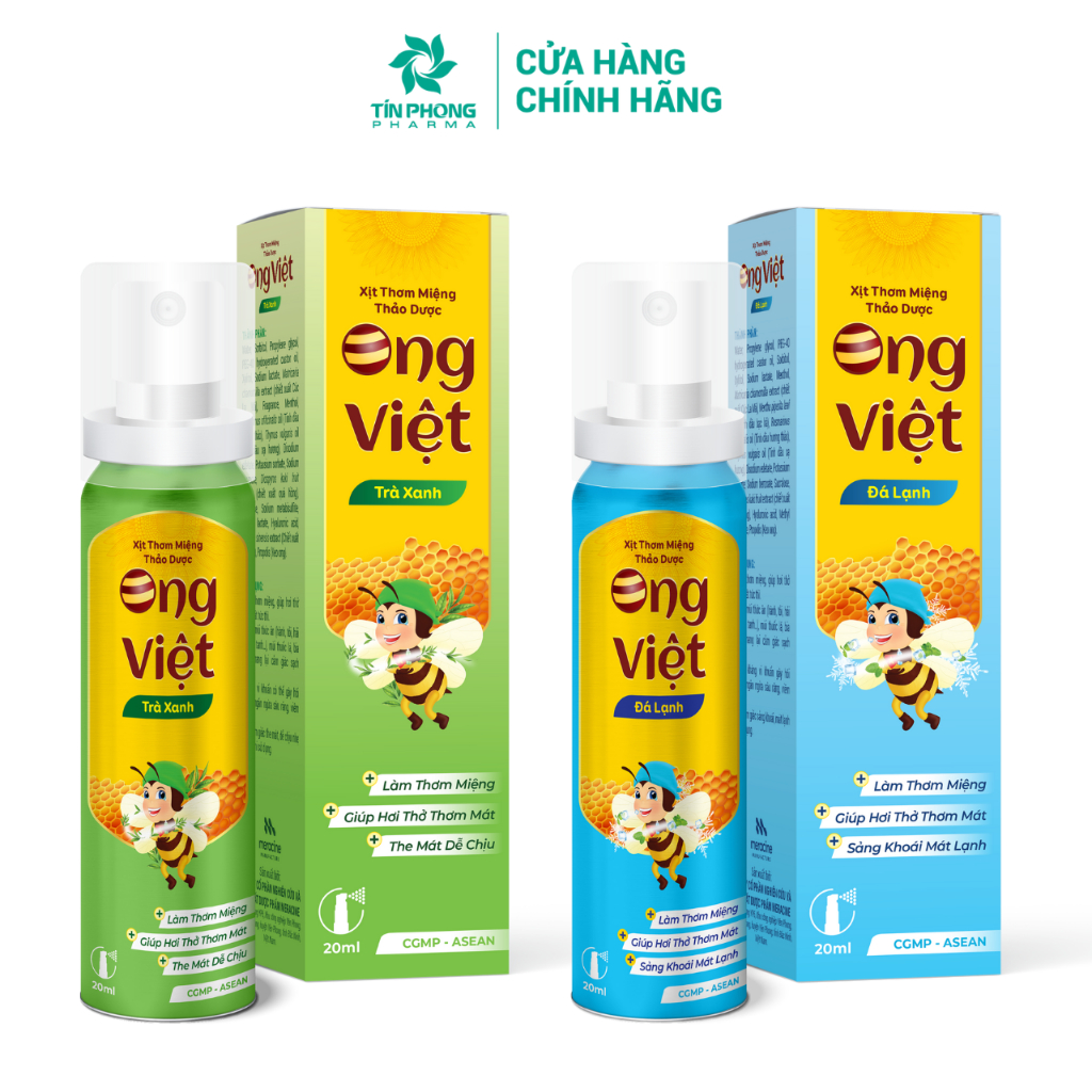 Xịt Thơm Miệng Thảo Dược Ong Việt Giúp Thơm Miệng Cho Hơi Thở Thơm Mát Lọ 20ml