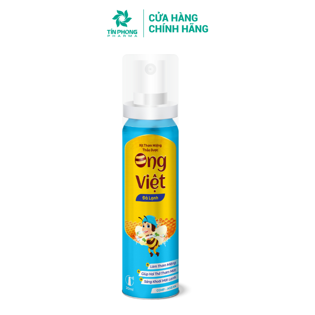 Xịt Thơm Miệng Thảo Dược Ong Việt Giúp Thơm Miệng Cho Hơi Thở Thơm Mát Lọ 20ml