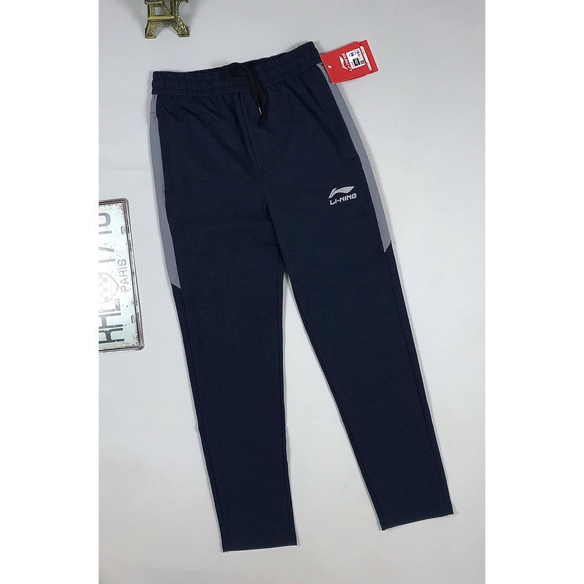 Quần gió Li- Ning cao cấp chất gió sần dầy dặn, quần thể thao phối màu đẹp, không nhăn nhàu hàng chất lượng MANKUDA