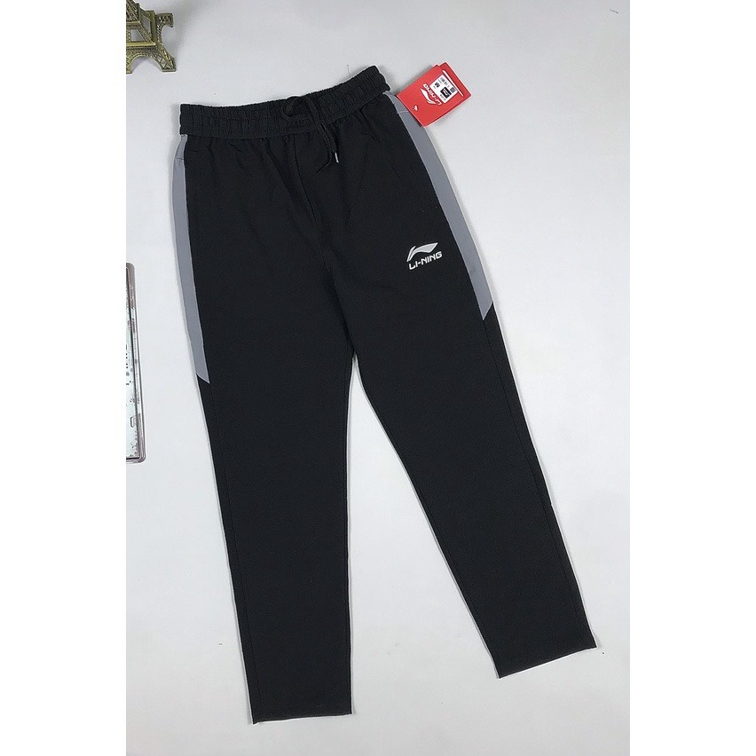 Quần gió Li- Ning cao cấp chất gió sần dầy dặn, quần thể thao phối màu đẹp, không nhăn nhàu hàng chất lượng MANKUDA
