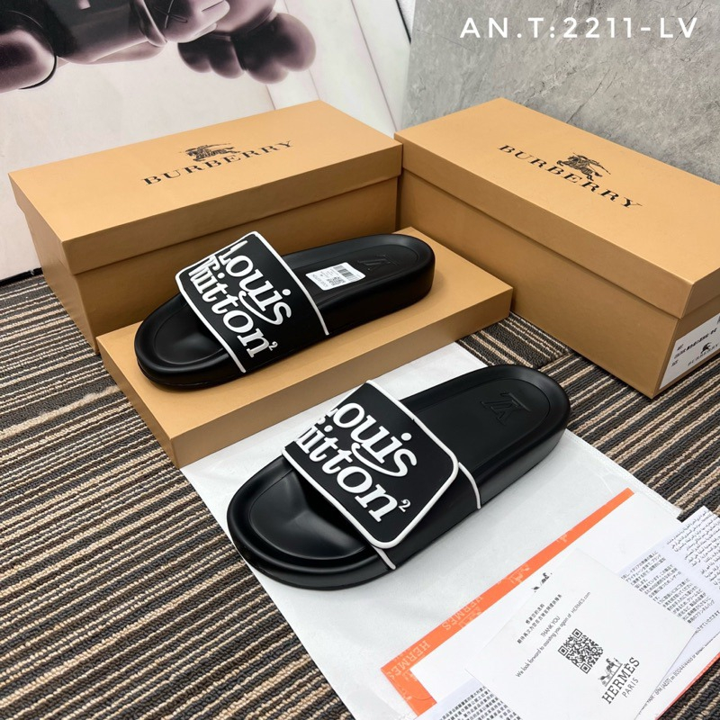 Dép Nam LV Quai Dán ĐẾ PU Đi êm Chân Kiểu Dáng Thời Trang Năng Động