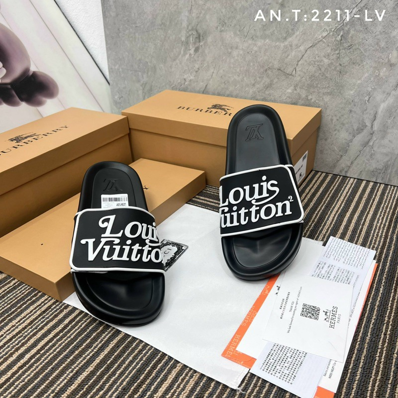 Dép Nam LV Quai Dán ĐẾ PU Đi êm Chân Kiểu Dáng Thời Trang Năng Động