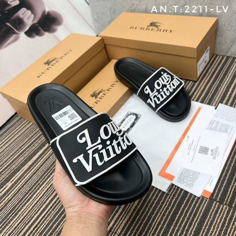 Dép Nam LV Quai Dán ĐẾ PU Đi êm Chân Kiểu Dáng Thời Trang Năng Động