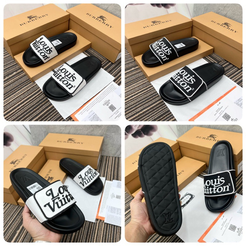 Dép Nam LV Quai Dán ĐẾ PU Đi êm Chân Kiểu Dáng Thời Trang Năng Động