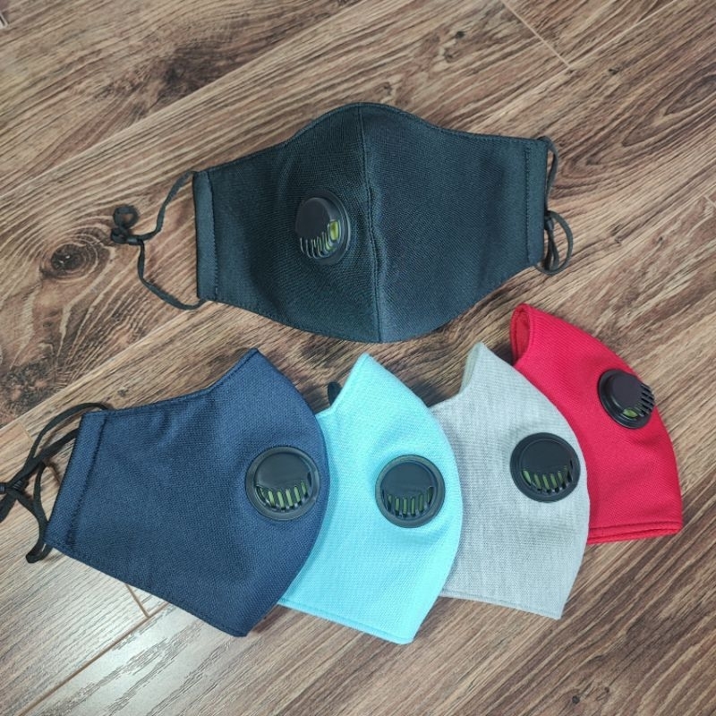 5 cái khẩu trang vải cao cấp có van thở 1 chiều