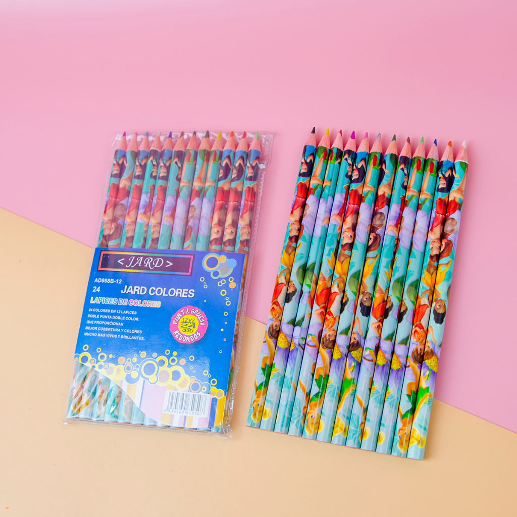 Hộp Bút Chì 12 Màu Màu Sắc Tươi Sáng, Chất Liệu An Toàn - Tô Màu, Vẽ Tranh