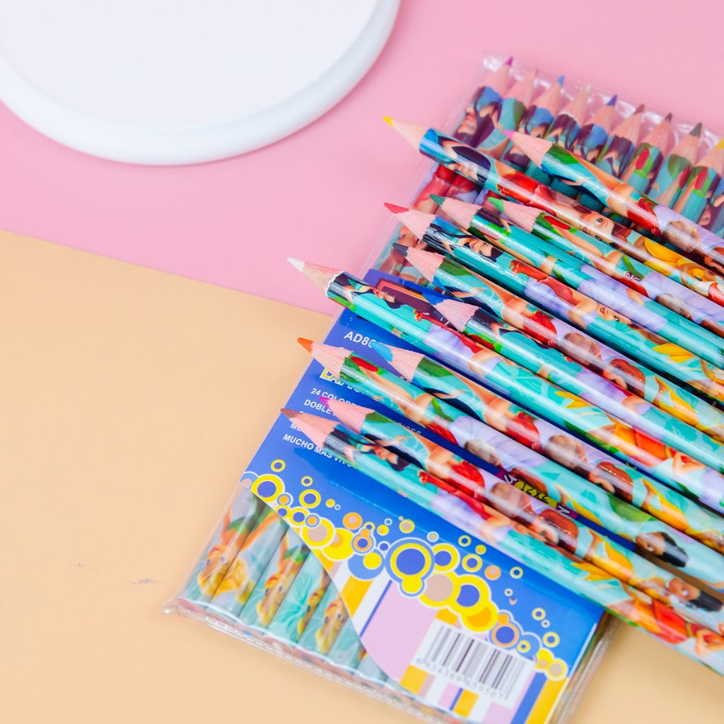 Hộp Bút Chì 12 Màu Màu Sắc Tươi Sáng, Chất Liệu An Toàn - Tô Màu, Vẽ Tranh