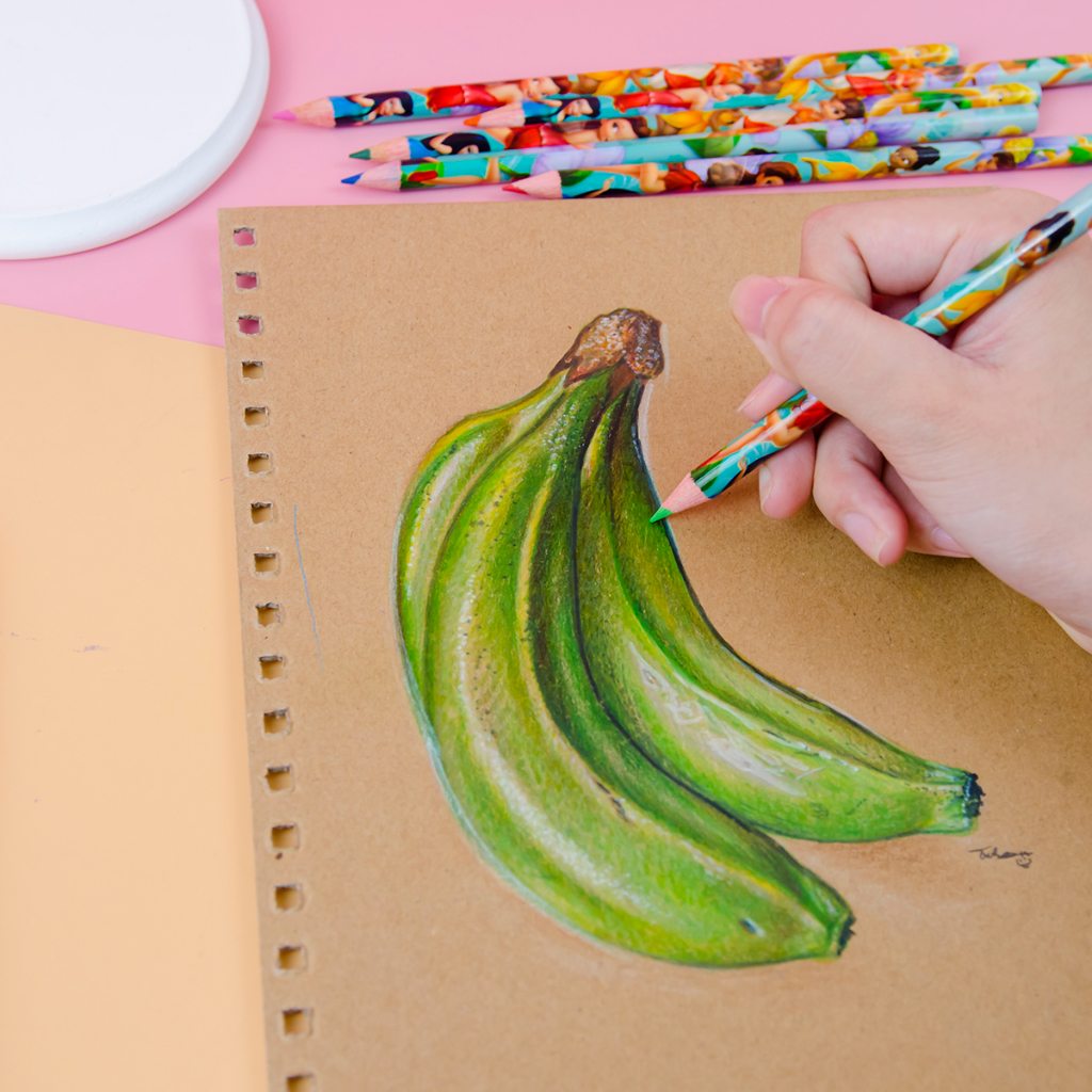 Hộp Bút Chì 12 Màu Màu Sắc Tươi Sáng, Chất Liệu An Toàn - Tô Màu, Vẽ Tranh