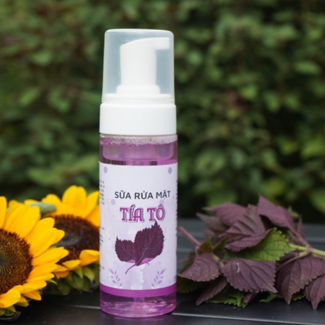 Sữa Rửa Mặt Tía tô Trắng Da, Giảm Mụn, Giảm Thâm Nám Thảo mộc quê