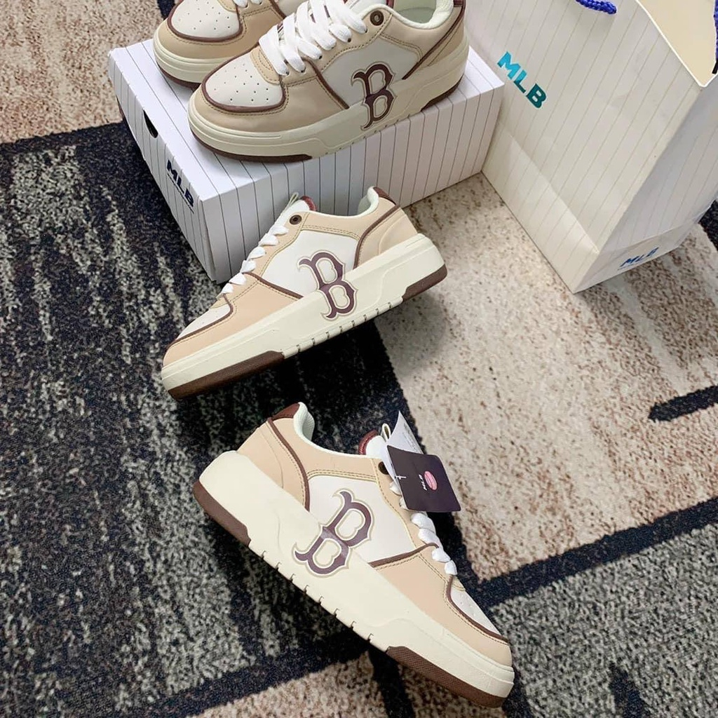 Giày thể thao Chunky B đỏ nâu cổ thấp phối đồ nam nữ siêu hot trend 2023