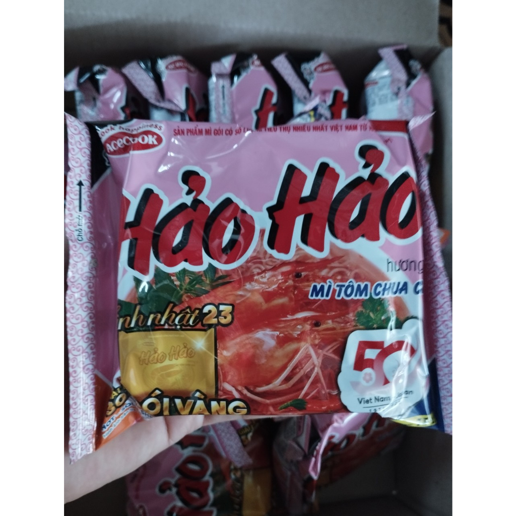 Thùng 30 gói hảo hảo chua cay 75 gr. date mới
