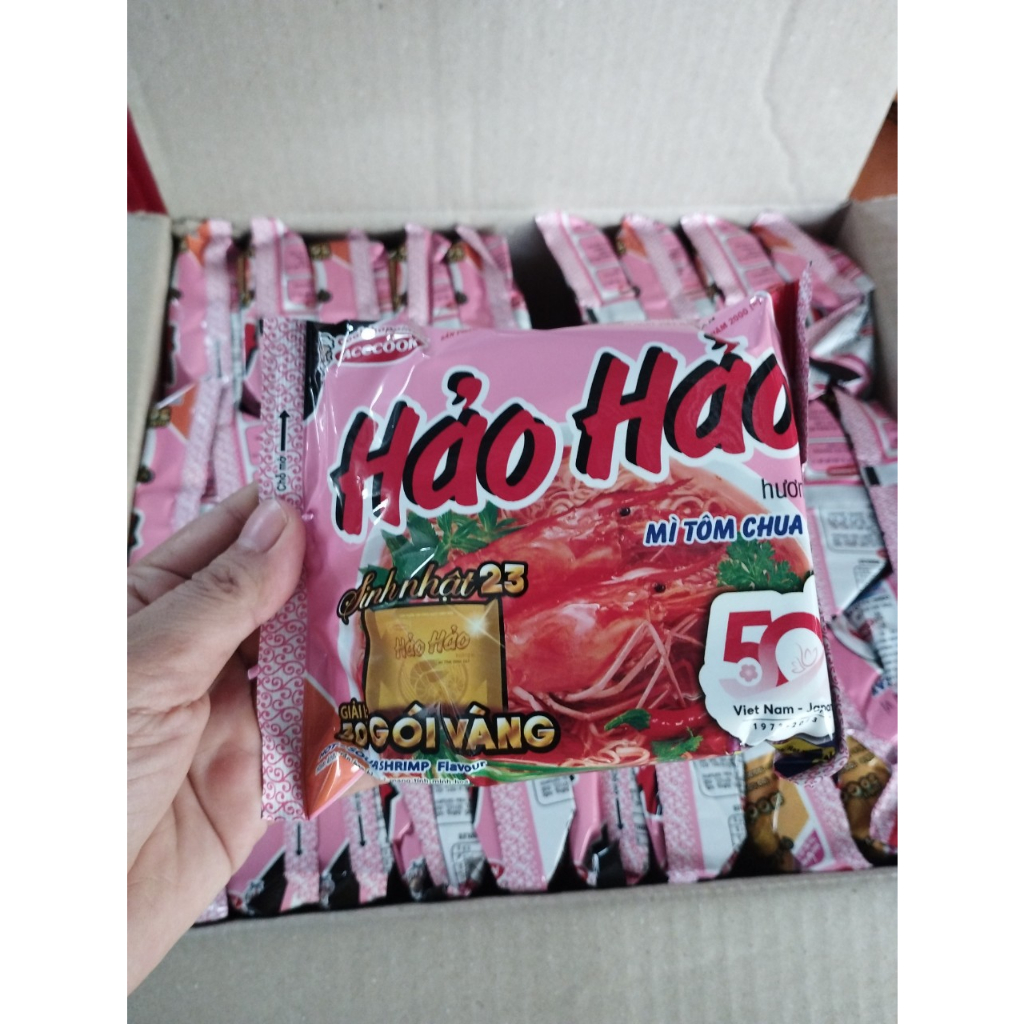 Thùng 30 gói hảo hảo chua cay 75 gr. date mới