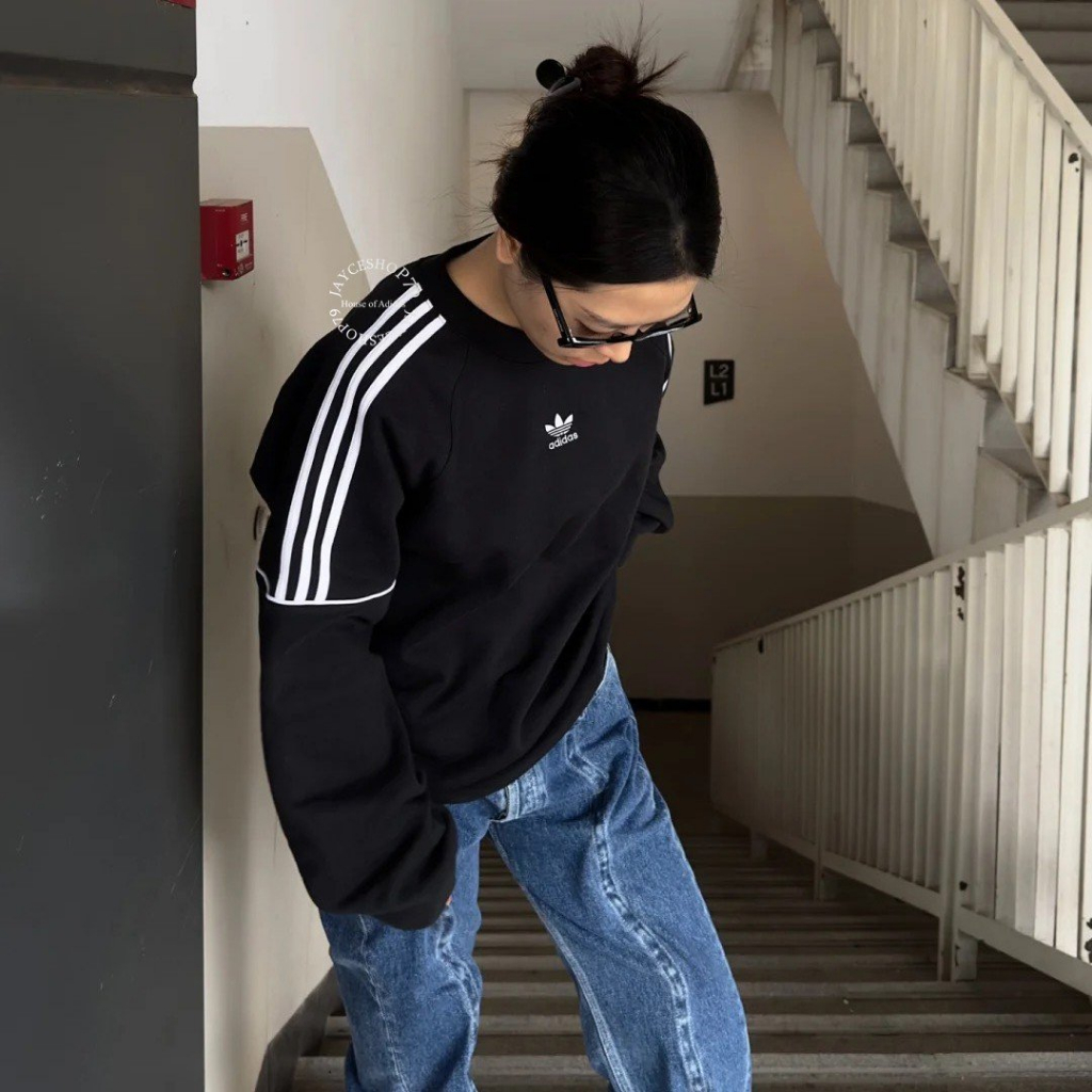 Áo sweater Adidas chính hãng khoác nỉ dài tay unisex, Áo swt Adidas nam nữ form rộng Latizia.vn 204