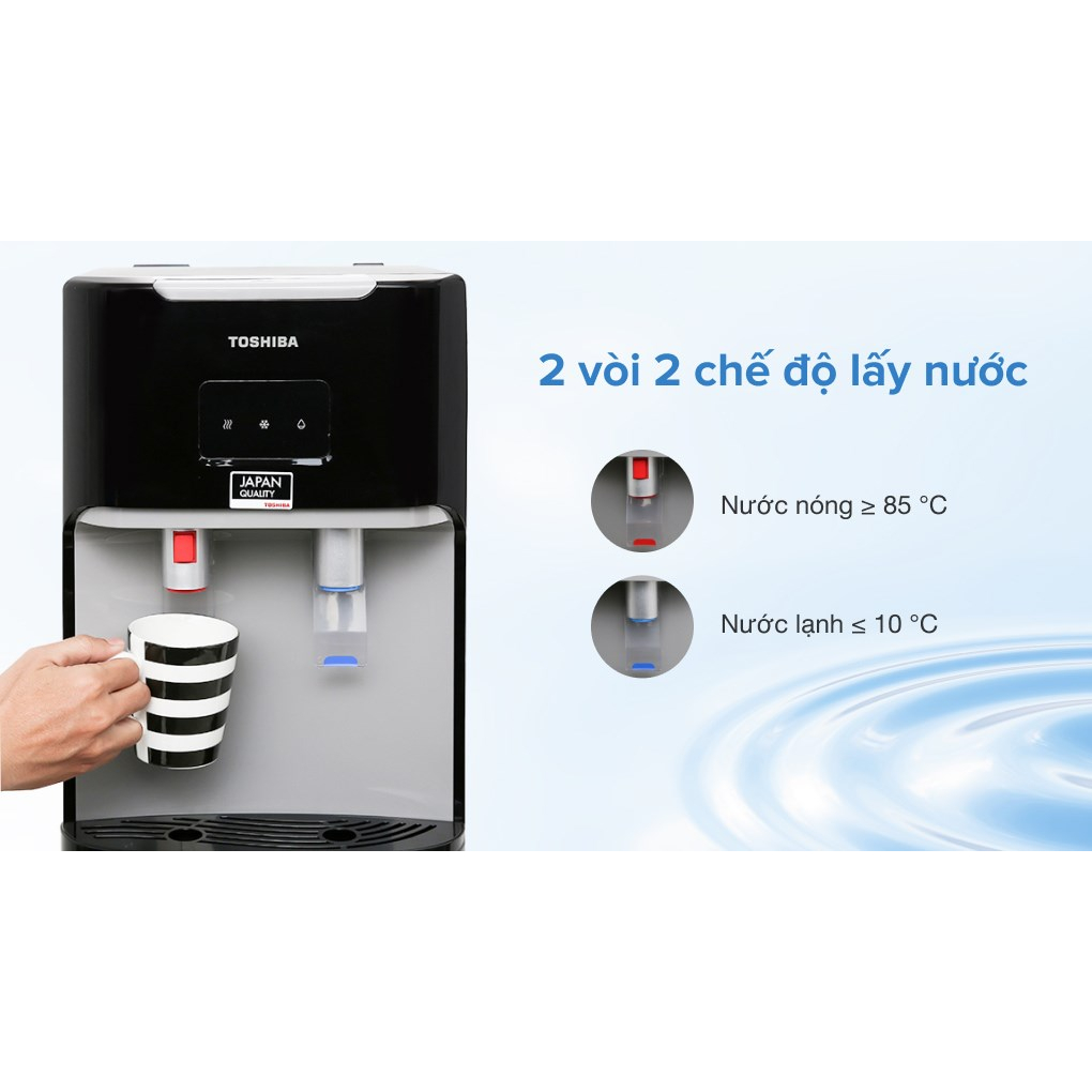 Cây nước nóng lạnh Toshiba RWF-W1669BV bình âm tủ, khóa trẻ em, chính hãng, bảo hành 12 tháng tại nhà