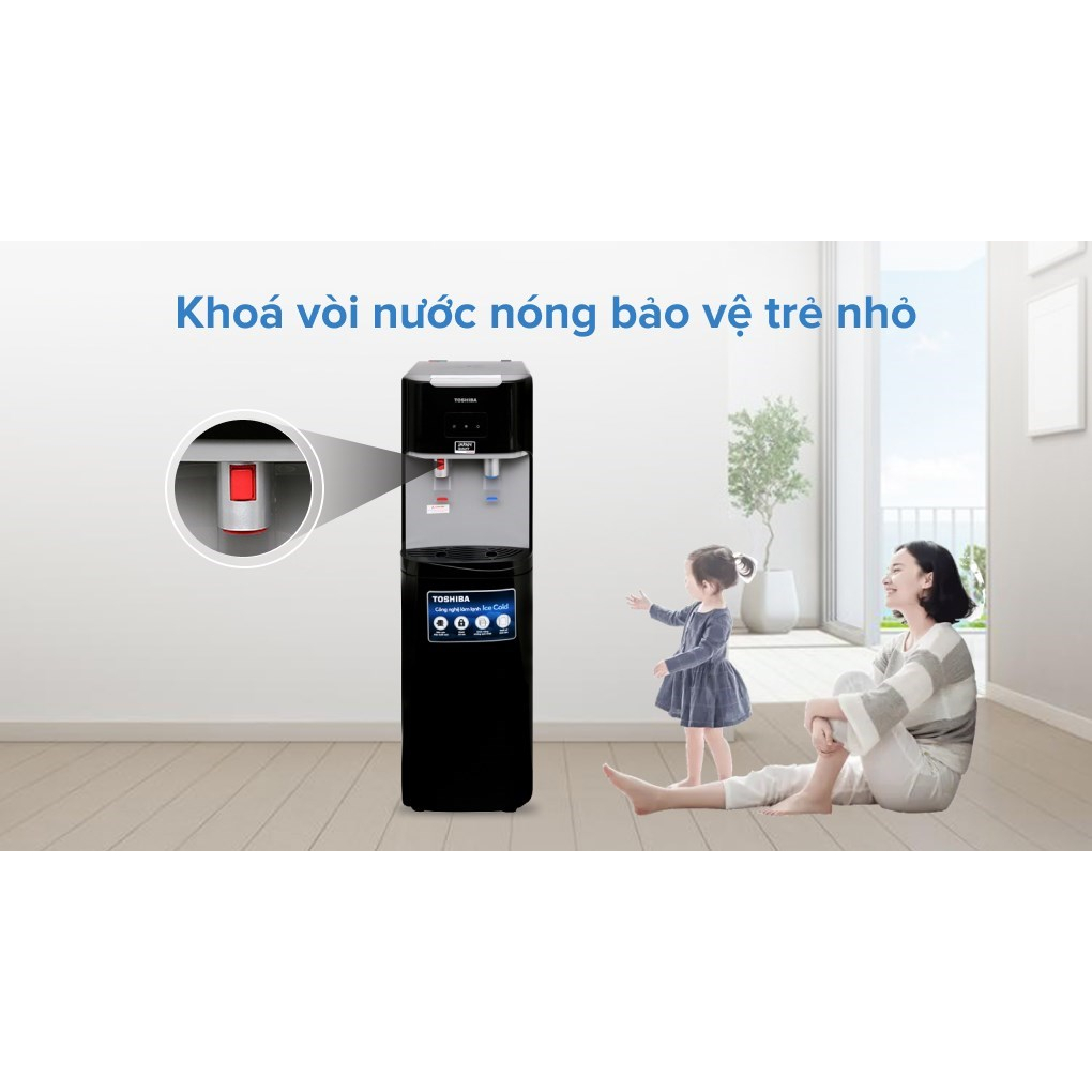 Cây nước nóng lạnh Toshiba RWF-W1669BV bình âm tủ, khóa trẻ em, chính hãng, bảo hành 12 tháng tại nhà