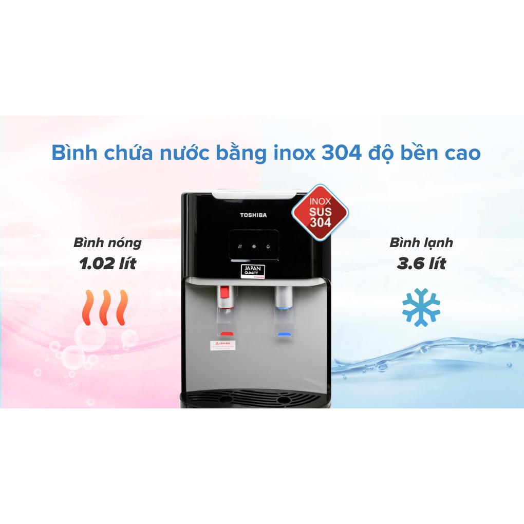Cây nước nóng lạnh Toshiba RWF-W1669BV bình âm tủ, khóa trẻ em, chính hãng, bảo hành 12 tháng tại nhà
