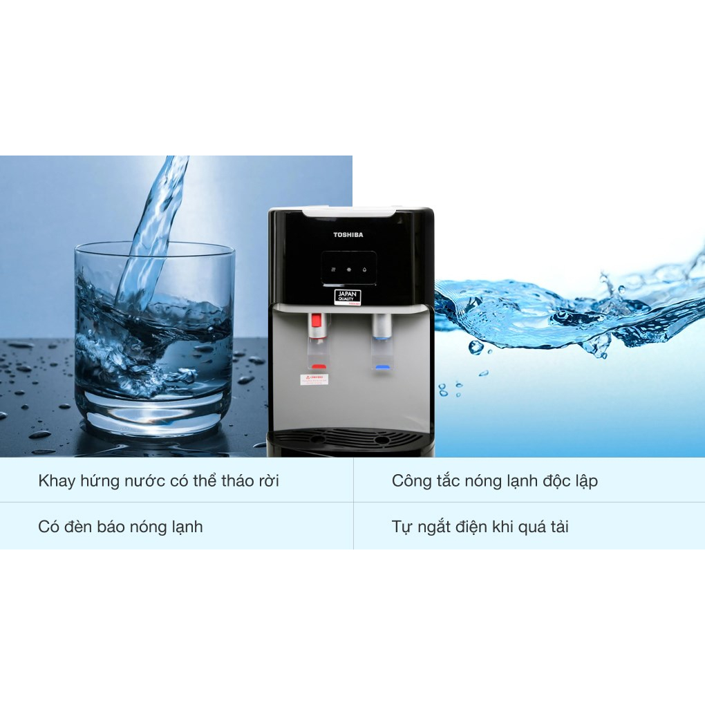 Cây nước nóng lạnh Toshiba RWF-W1669BV bình âm tủ, khóa trẻ em, chính hãng, bảo hành 12 tháng tại nhà