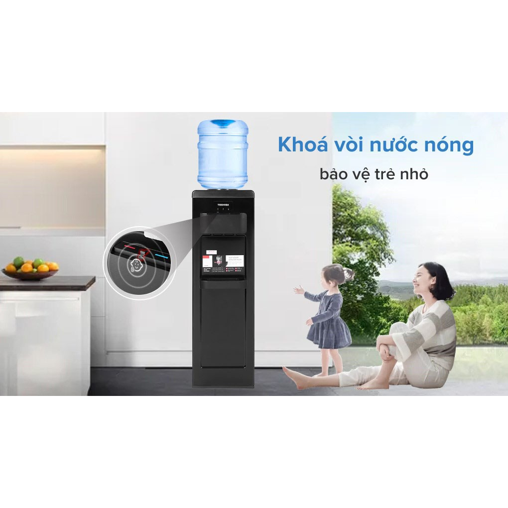 Cây nước nóng lạnh Toshiba RWF-1917TV bình úp, khóa trẻ em, chính hãng, bảo hành 12 tháng tại nhà