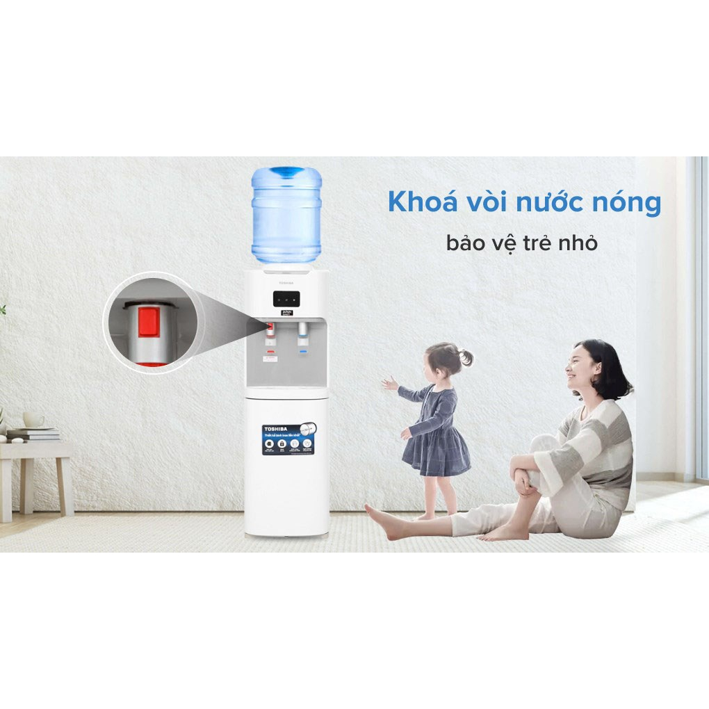 Cây nước nóng lạnh Toshiba RWF-W1664TV bình úp, khóa trẻ em, chính hãng, bảo hành 12 tháng tại nhà