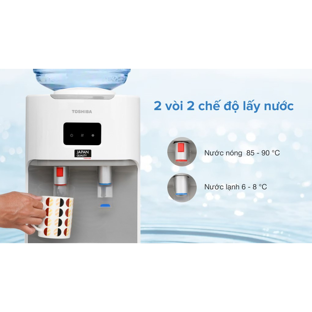 Cây nước nóng lạnh Toshiba RWF-W1664TV bình úp, khóa trẻ em, chính hãng, bảo hành 12 tháng tại nhà