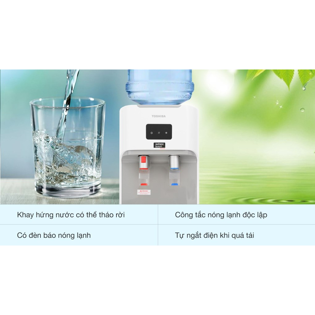 Cây nước nóng lạnh Toshiba RWF-W1664TV bình úp, khóa trẻ em, chính hãng, bảo hành 12 tháng tại nhà