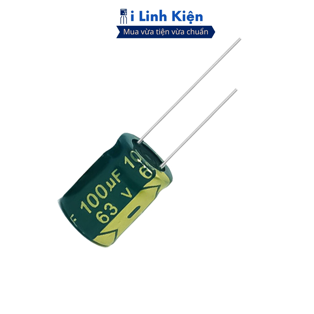 Tụ hóa 63V 100uF kích thước 8x12mm tần số cao đảm bảo chất lượng ilinhkien.