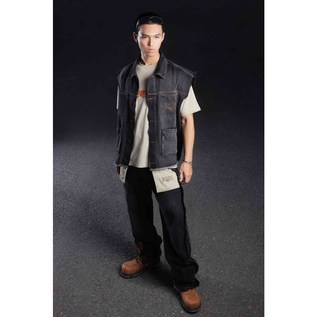 Áo Gile Unisex BOO Chất Jeans Thêu Họa Tiết Marvel Go VietNam