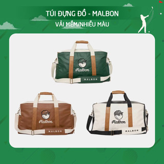 Túi đựng đồ Malbon dành cho golf đựng quần áo, ngăn rộng, da kết hợp vải mềm
