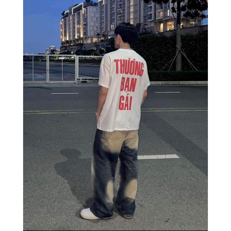 Áo thun DC THƯƠNG BẠN GÁI/ THƯƠNG BẠN  TRAI 2 Màu Trắng / Đen full tag bọc