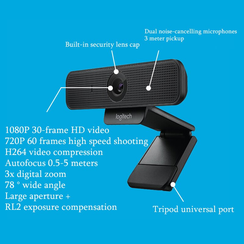 Webcam Logitech C925e - Hàng Chính Hãng - BH 3 năm - Có Xuất VAT