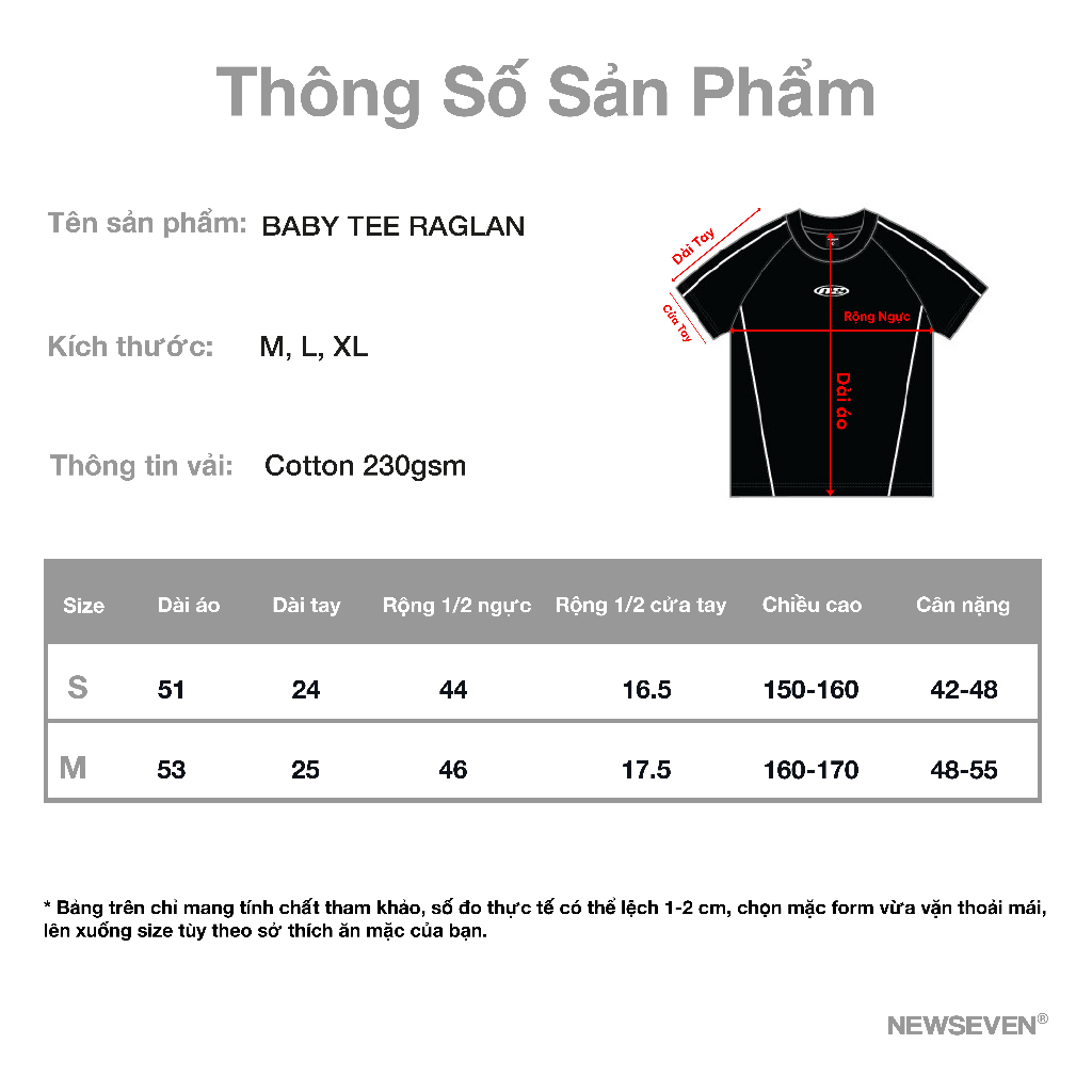 Áo thun nữ NEWSEVEN NS Line Baby Tee BB.255