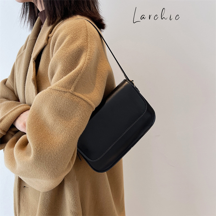 Túi Xách Nữ Đeo Chéo, Túi Đeo Vai Da Trơn Basic Larchic Phong Cách Hàn Quốc LC0004