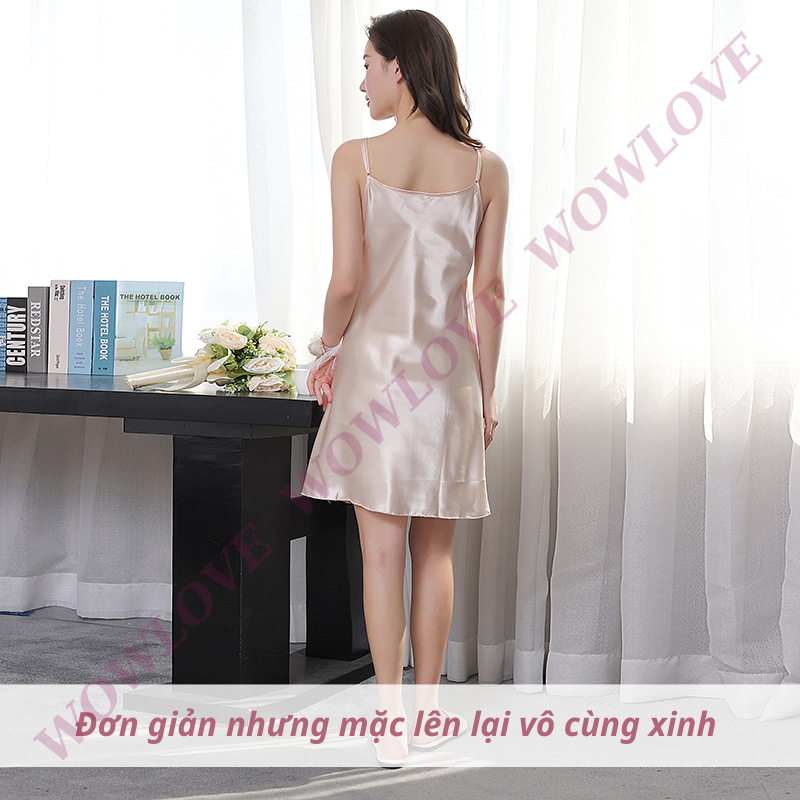 Áo choàng ngủ váy ngủ 2 dây lụa cao cấp thời trang nữ [6901-6903] | BigBuy360 - bigbuy360.vn