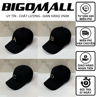   Nón kết  Mũ lưỡi trai in Chữ Cái Tráng Gương Vàng BIGOMALL - Mũ phớt nón lưỡi trai nam nữ unisex hottrend cháy phố 2023 