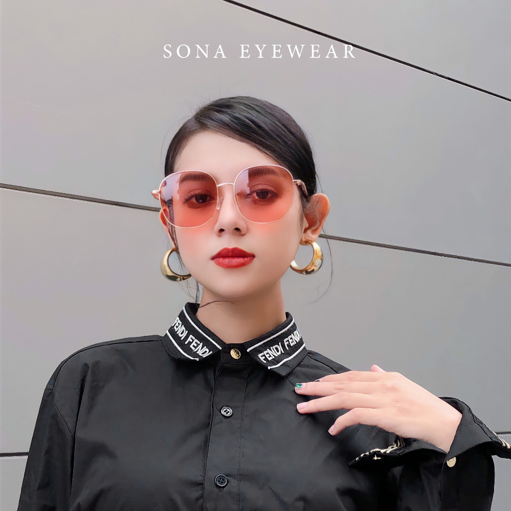 Kính râm - SONA EYEWEAR - Bản Cao Cấp  Nữ, Tròng Polycarbonate Gọng Kim Loại, Chống tia UV400