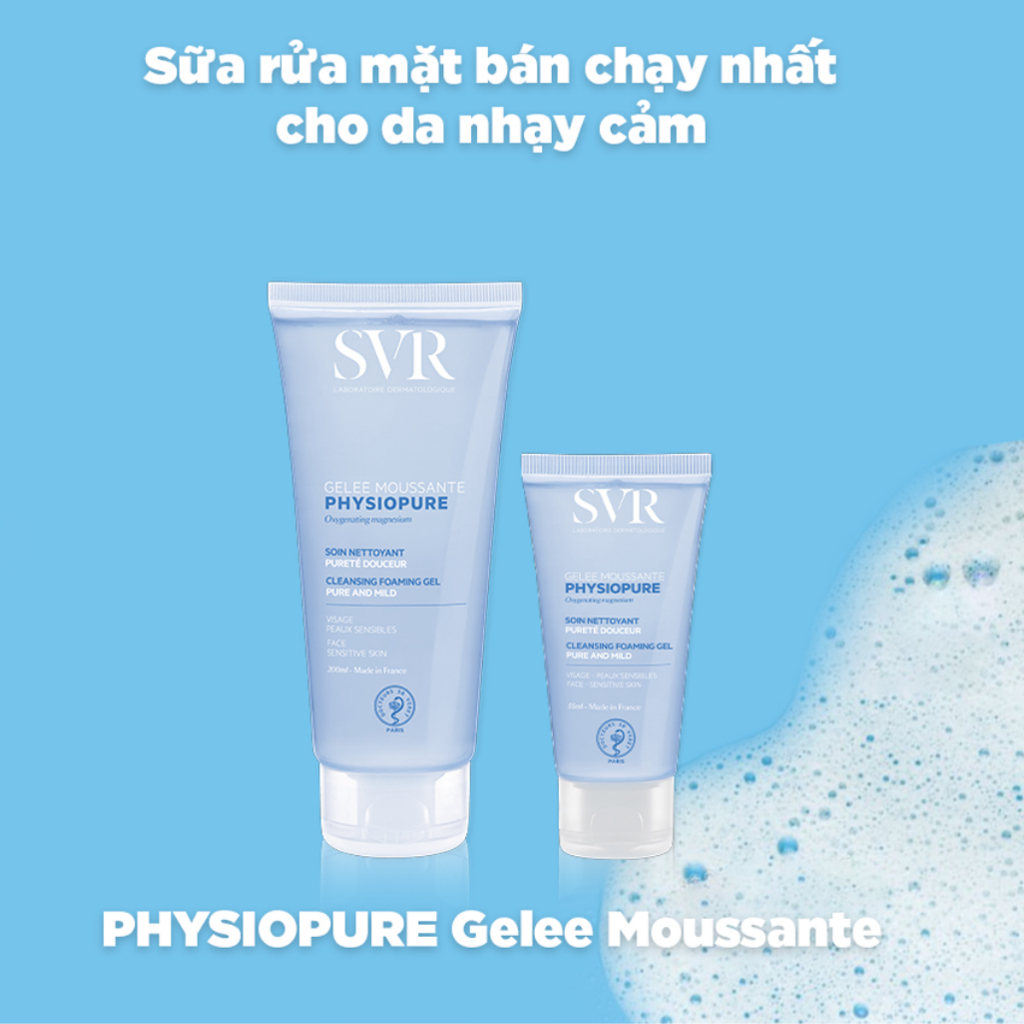 Gel rửa mặt SVR Physiopure Gelee Moussante dành cho da quá nhạy cảm