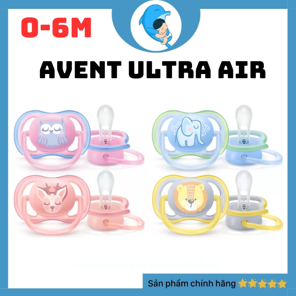 Ti Giả Thông Khí, Chỉnh Nha Avent Ultra Air Cho Bé 0-6 Tháng Và 6-18 Tháng Giúp Trấn An Tự Ngủ