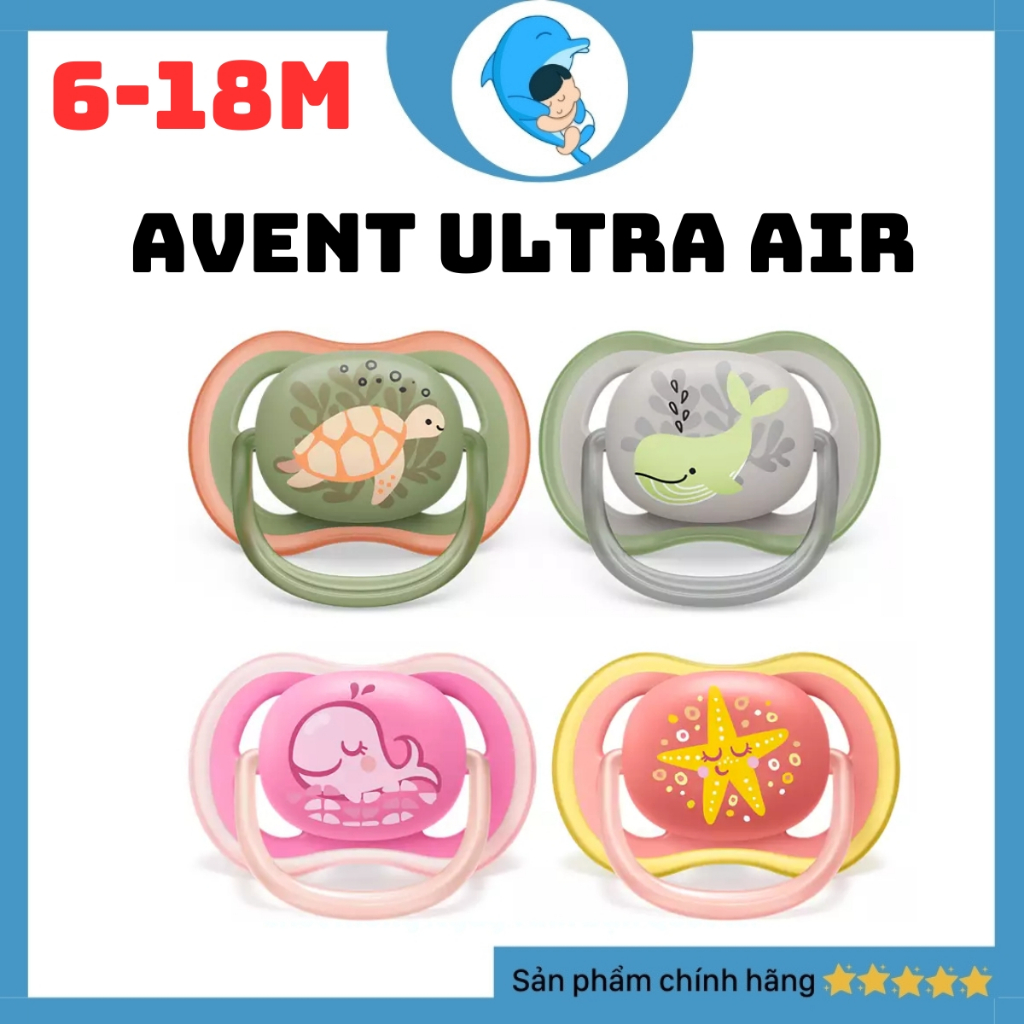 Ti Giả Thông Khí, Chỉnh Nha Avent Ultra Air Cho Bé 0-6 Tháng Và 6-18 Tháng Giúp Trấn An Tự Ngủ