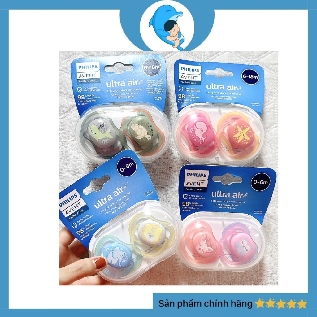 Ti Giả Thông Khí, Chỉnh Nha Avent Ultra Air Cho Bé 0-6 Tháng Và 6-18 Tháng Giúp Trấn An Tự Ngủ