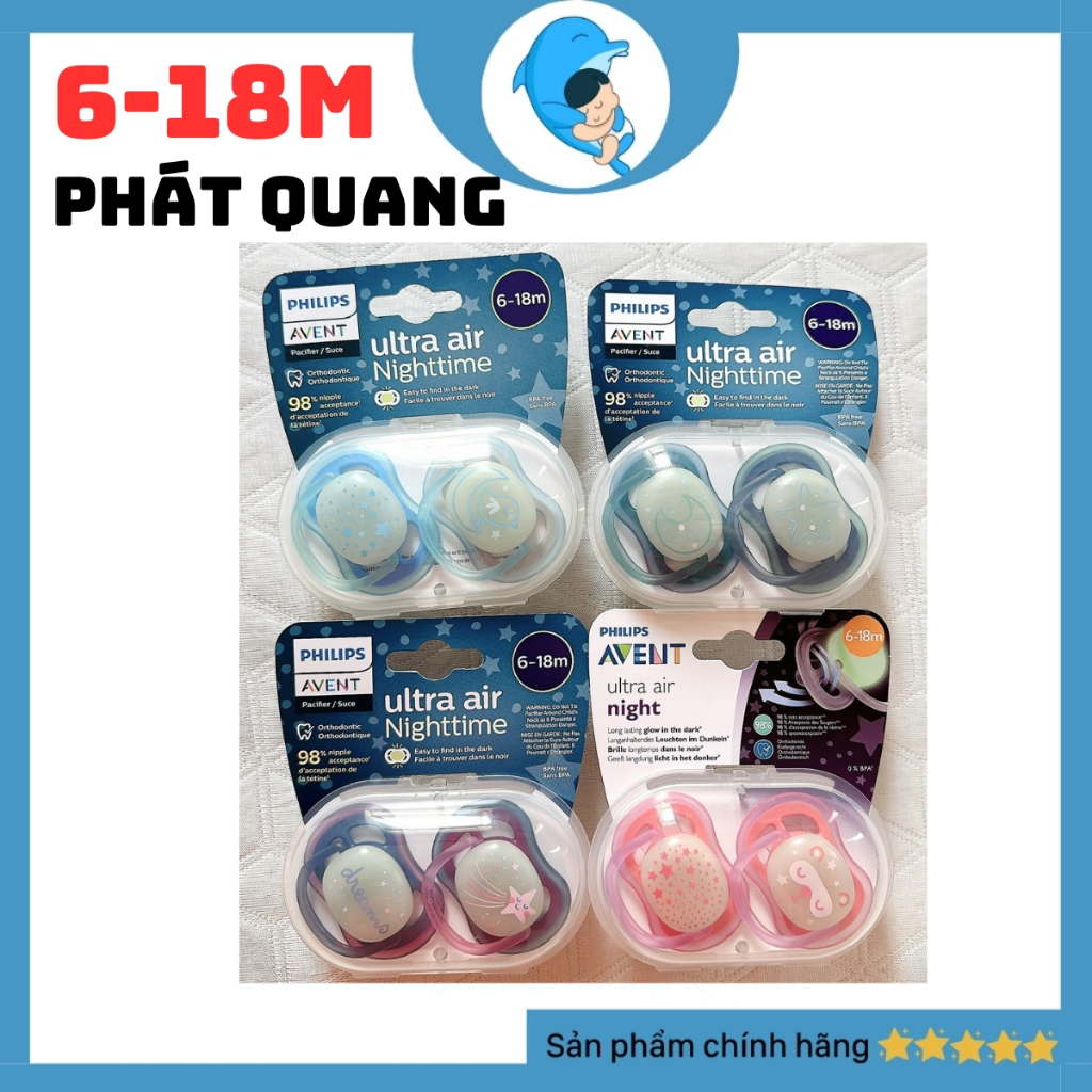 Ti Giả Thông Khí, Chỉnh Nha Avent Ultra Air Cho Bé 0-6 Tháng Và 6-18 Tháng Giúp Trấn An Tự Ngủ